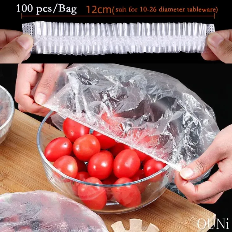 100pc Disposable Cling Film Cover Household Refrigerator Food Fruit Preservation Cover Dust-proof Plastic Fresh-keeping Cover View Gallery - Pakistan