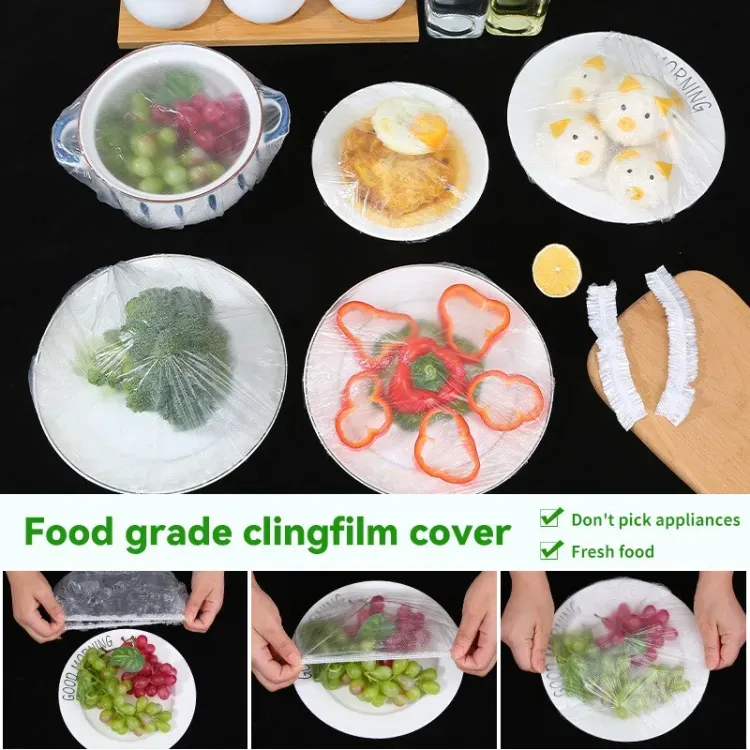 100pc Disposable Cling Film Cover Household Refrigerator Food Fruit Preservation Cover Dust-proof Plastic Fresh-keeping Cover View Gallery - Pakistan
