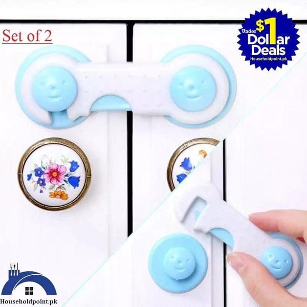 New 1pc Cabinet Door Drawers Refrigerator Locks Protection from Children Baby Safety Plastic Security Lock(random color) View Gallery - Pakistan