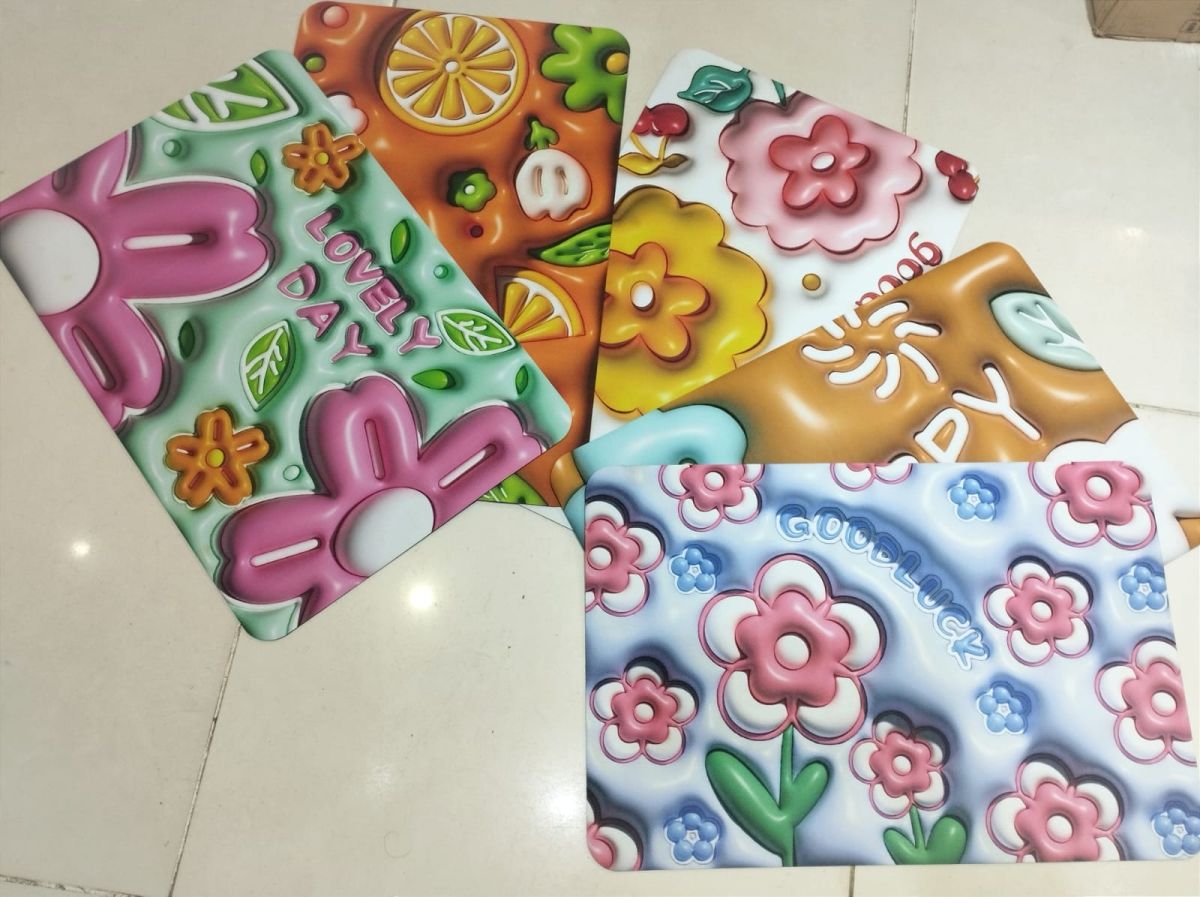 3D Visual Anti-Slip Absorbent Mat, Bath Mat Rug, Quick Dry Super Absorbent Non-Slip Thin Bathroom Rugs Fit Under Door Random color View Gallery - Pakistan