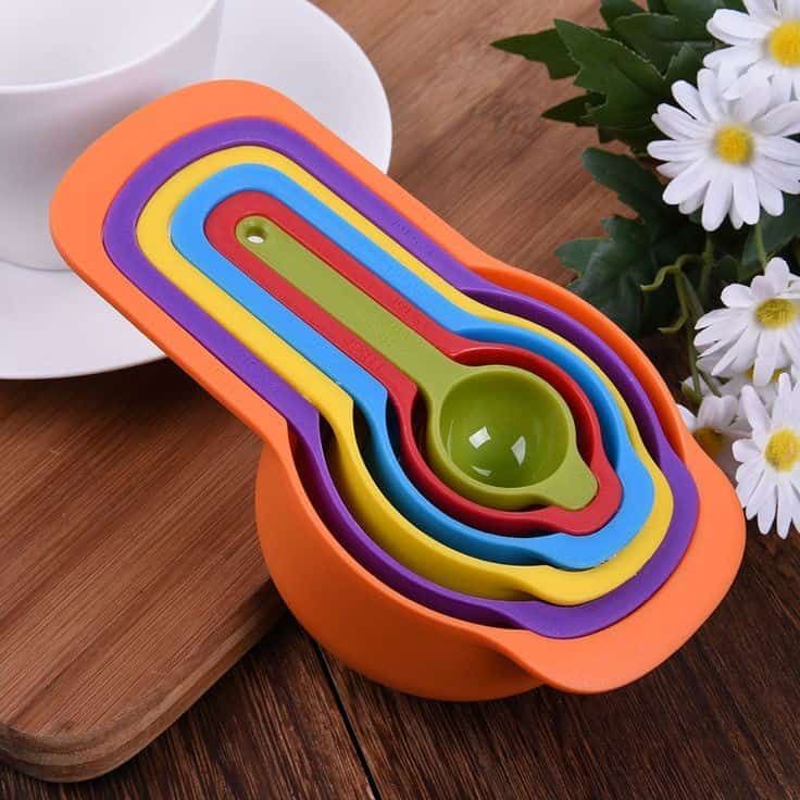 Measuring Cup And Spoon Set - 6Pcs (random colors) View Gallery - Pakistan