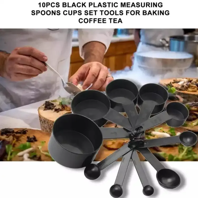 10pcs Kitchen Measuring Spoons Teaspoon Coffee Sugar Scoop Cake Baking Flour Measuring Cups Kitchen View Gallery - Pakistan
