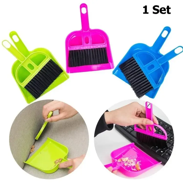 Mini Desktop Sweep Cleaning Brush Small Broom Dustpan Cute Little Broom Suit View Gallery - Pakistan