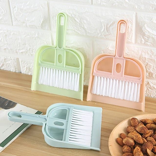 Mini Desktop Sweep Cleaning Brush Small Broom Dustpan Cute Little Broom Suit View Gallery - Pakistan