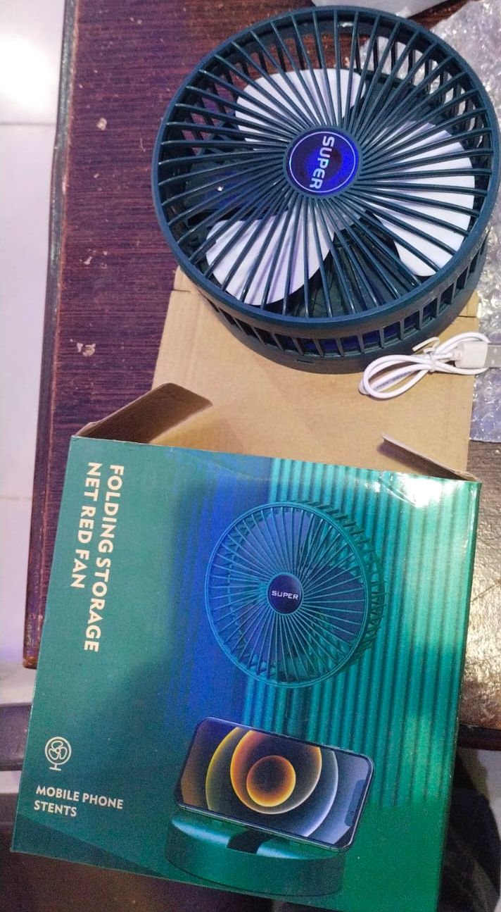 Folding Telescopic Floor Fan 3 Gears Summer Silent Desktop Retractable Fan for Office Bedroom School USB Rechargeable Ventilator View Gallery - Pakistan