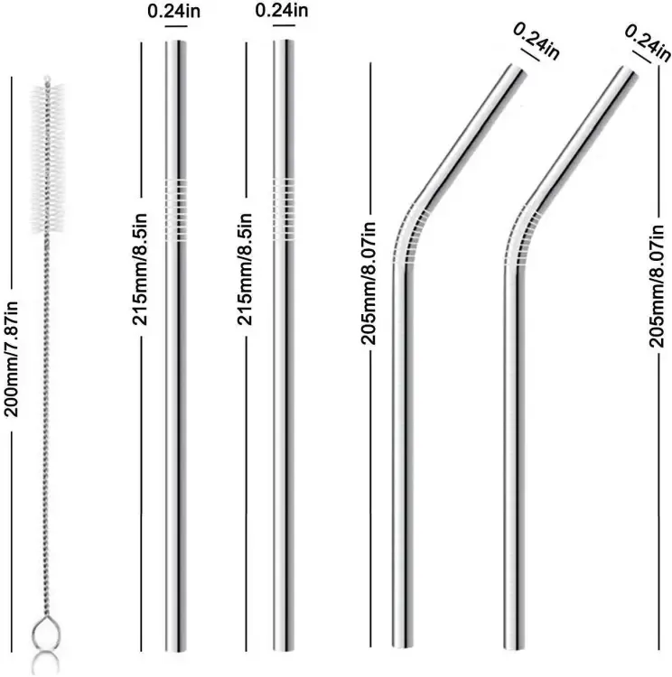 stainless steel straw 5 pcs pack View Gallery - Pakistan