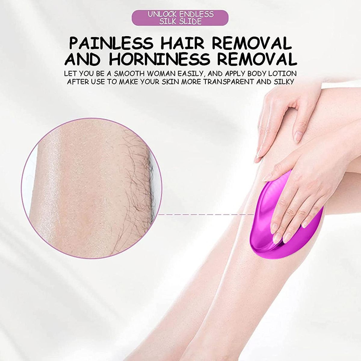 Bleame Crystal Hair Eraser – Painless Exfoliation Hair Removal Tool For Arms Legs Back – Apply To Any Part Of The Body – China (random Color)Without Box View Gallery - Pakistan