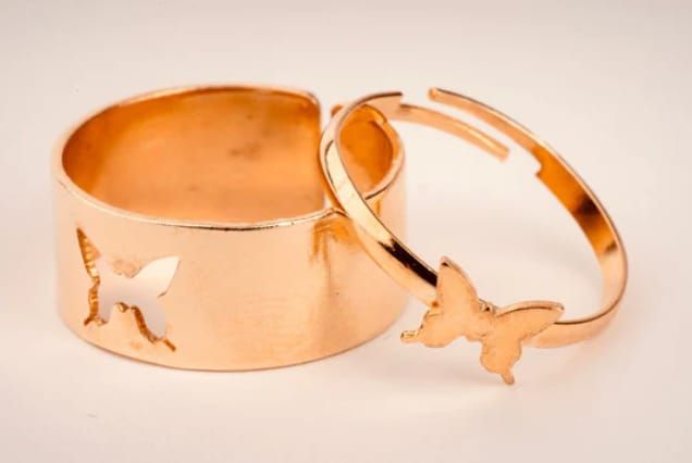 2pc Butterfly Couple Ring View Gallery - Pakistan