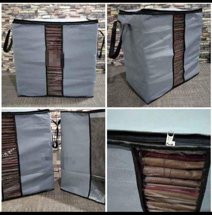 Grey Organizer Bag / Multipurpose Large Capacity Storage Bag &amp; Organizer for Clothes &amp; Blanket View Gallery - Pakistan