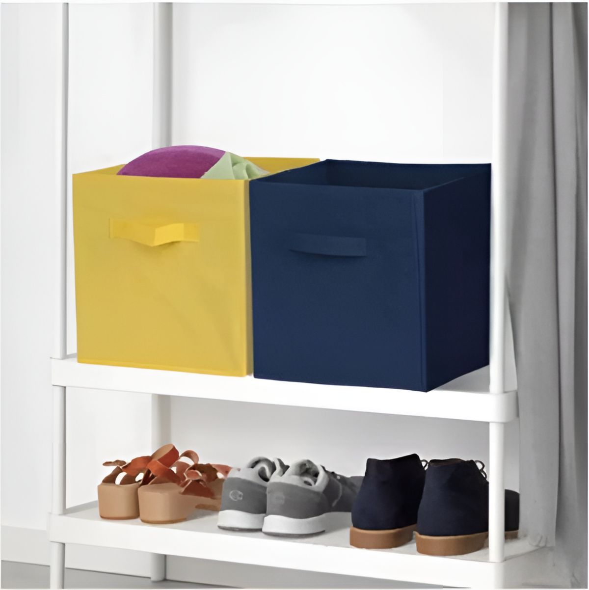 Foldable Canvas Storage Box (Random Color) View Gallery - Pakistan