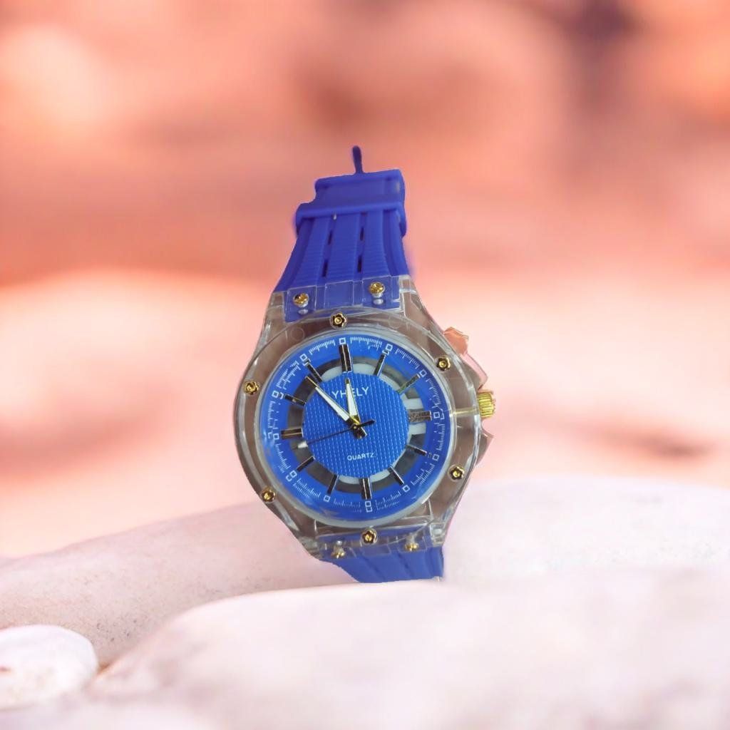 Yhely Rubber Strap Gents Watch With Normal Box(random color) View Gallery - Pakistan