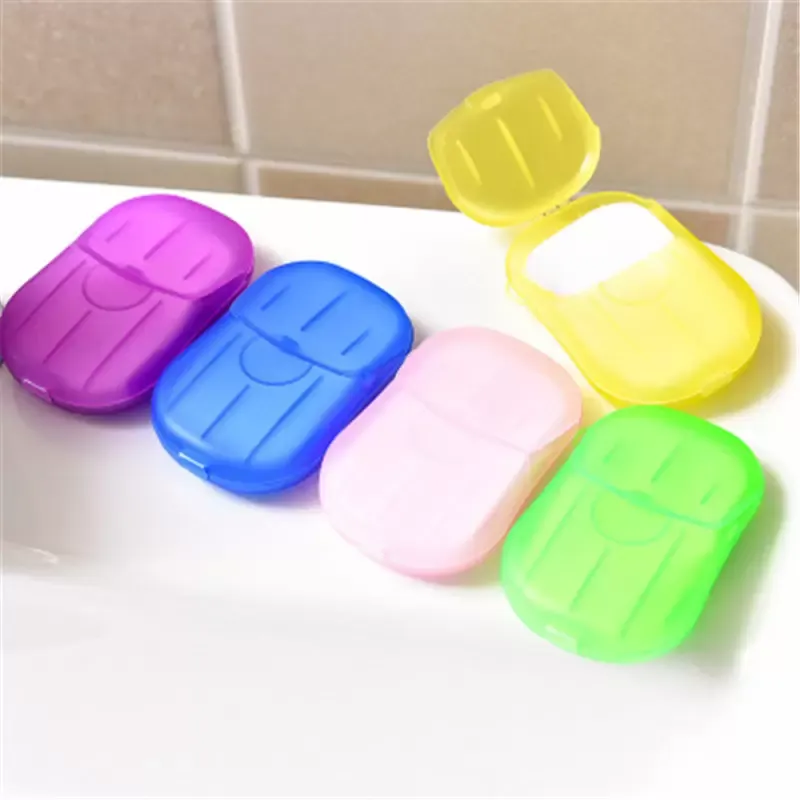 Portable Outdoor Travel Soap Paper Washing Hand Bath Clean Scented Slice Sheets Disposable Boxes Soap Mini Paper Soap - Each View Gallery - Pakistan
