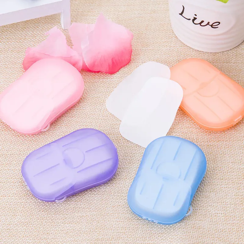 Portable Outdoor Travel Soap Paper Washing Hand Bath Clean Scented Slice Sheets Disposable Boxes Soap Mini Paper Soap - Each View Gallery - Pakistan