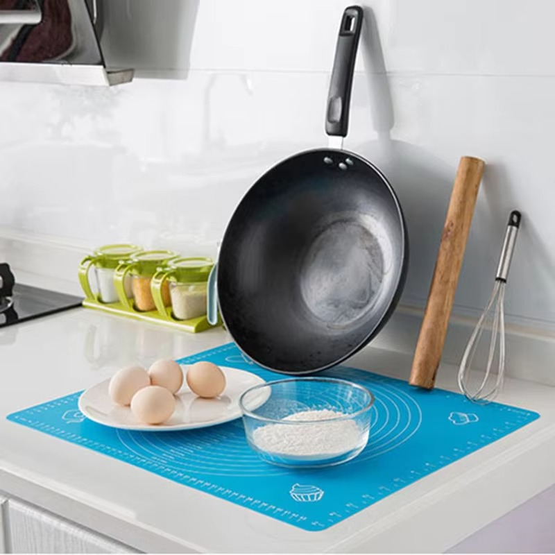 Non-Stick Silicone Baking roti Mat large size With Measurements Heat Resistant Cookie Sheet Oven Liner 40*50cm (Multi color) View Gallery - Pakistan
