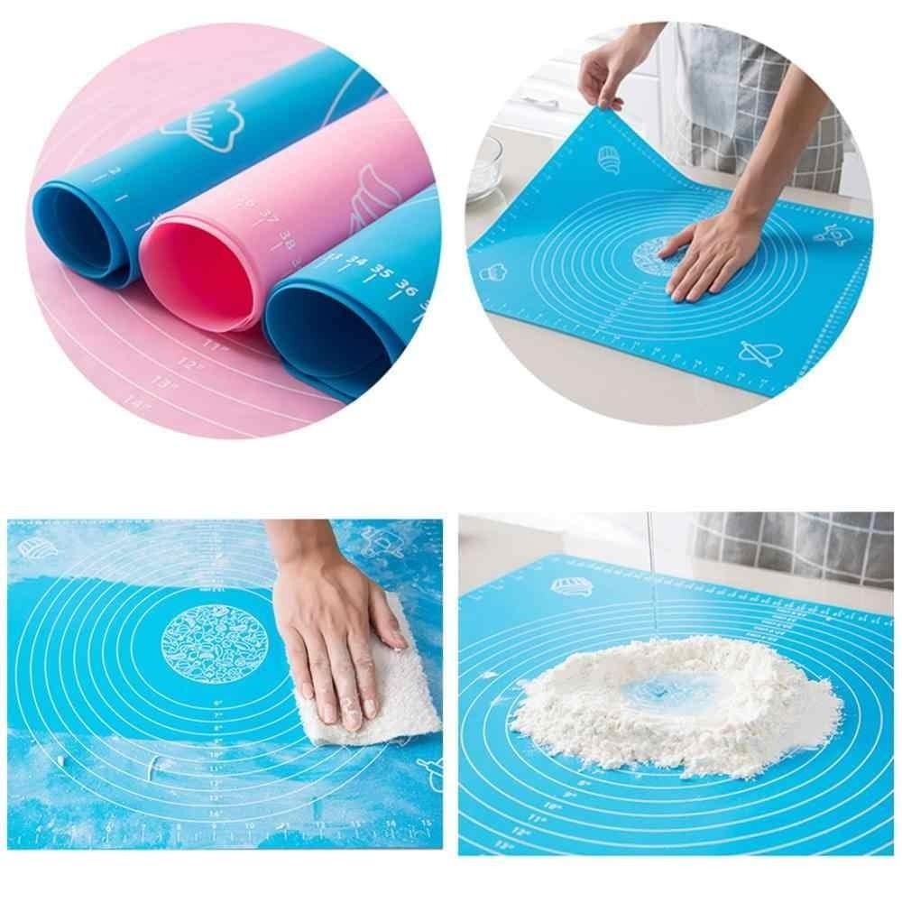 Non-Stick Silicone Baking roti Mat large size With Measurements Heat Resistant Cookie Sheet Oven Liner 40*50cm (Multi color) View Gallery - Pakistan