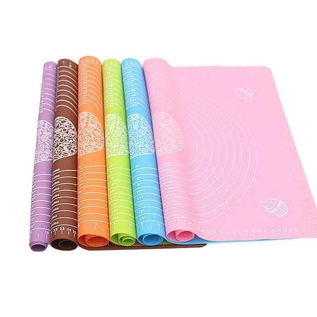 Non-Stick Silicone Baking roti Mat large size With Measurements Heat Resistant Cookie Sheet Oven Liner 40*50cm (Multi color) View Gallery - Pakistan
