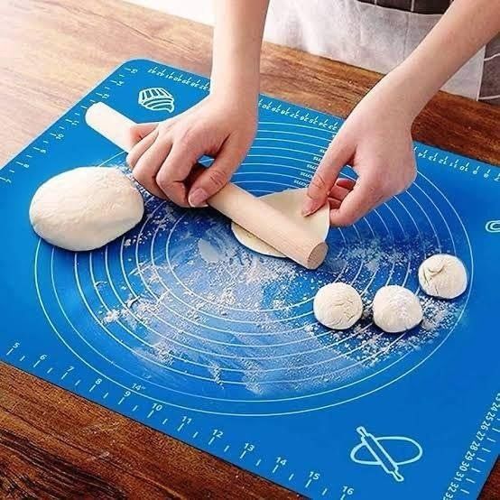 Non-Stick Silicone Baking roti Mat large size With Measurements Heat Resistant Cookie Sheet Oven Liner 40*50cm (Multi color) View Gallery - Pakistan