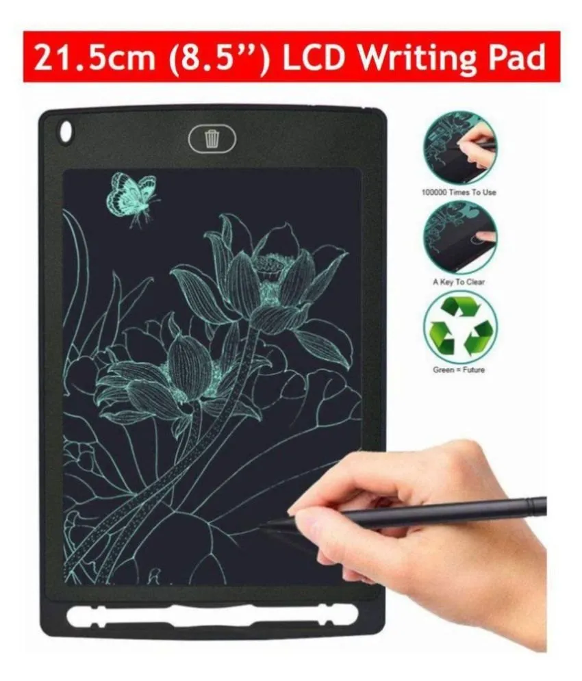 Hardbound LCD Writing Pad 8.5 inch LCD Tablet(random color ) View Gallery - Pakistan