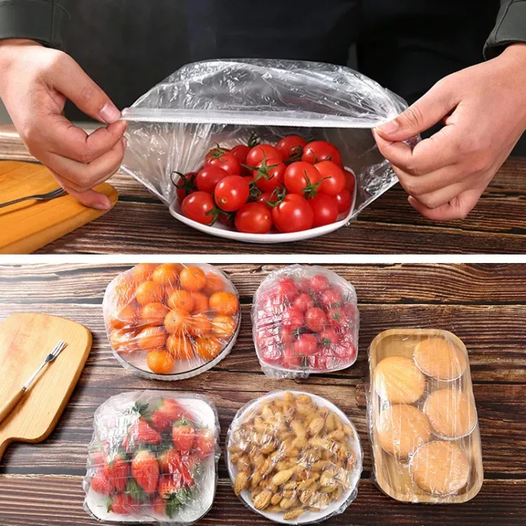 100pc Disposable Cling Film Cover Household Refrigerator Food Fruit Preservation Cover Dust-proof Plastic Fresh-keeping Cover (panda pouch packing) View Gallery - Pakistan