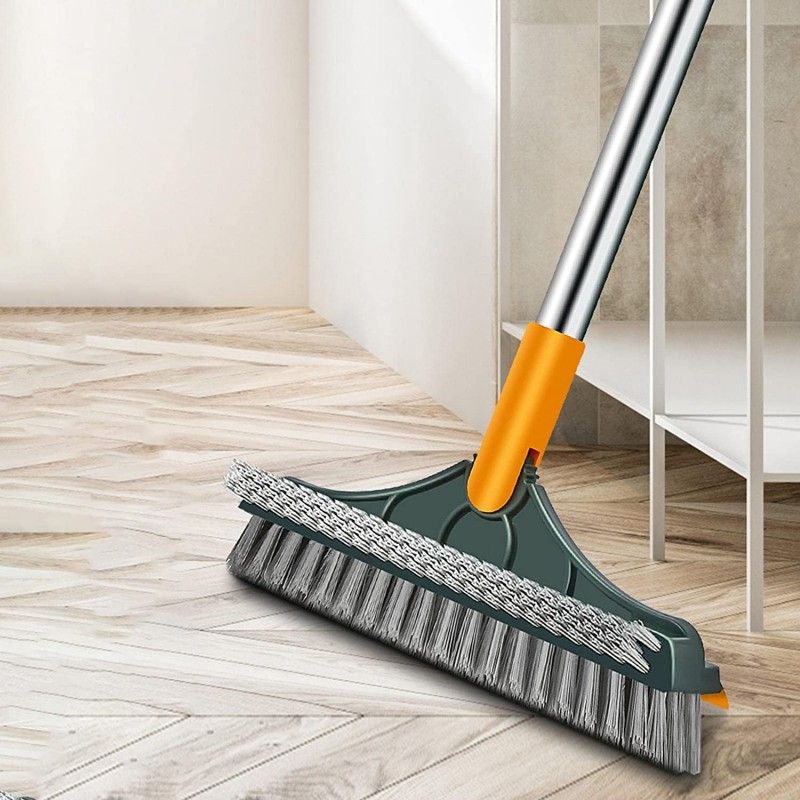 3 In 1 Floor Scrub Brush With Long Handle / Household Cleaning Brush (Random color) View Gallery - Pakistan