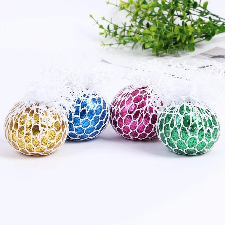 Fidget Squeeze Anti Stress Mesh Squishy Ball Squeeze Grape Ball (pack of 3)(random color) View Gallery - Pakistan
