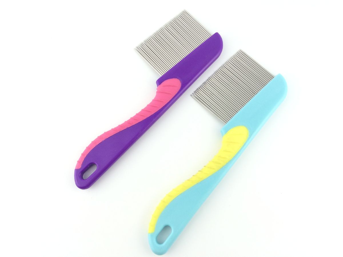 (pack of 3) Stainless Steel Hair Comb Professional Nit Head Hair Lice Comb Long Steel Teeth - MultiColor View Gallery - Pakistan