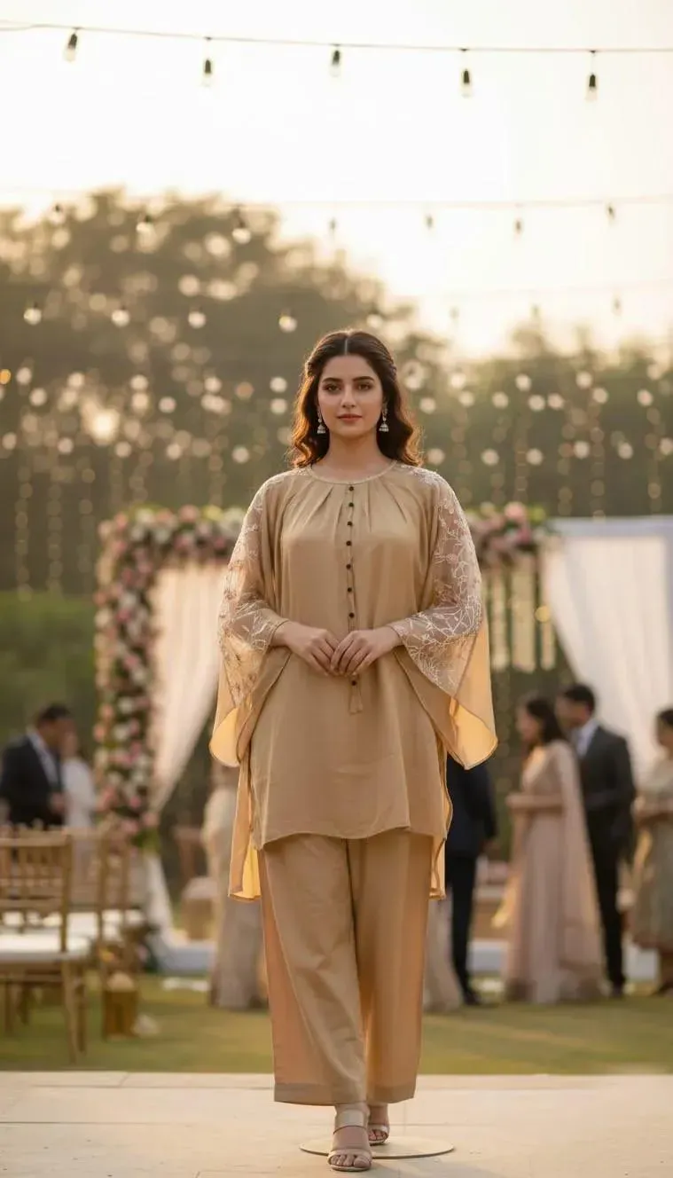 Summer Collection 2 Pcs Women's Stitched Fancy Shirt And Trouser - Online Shopping in Pakistan - BUNDLIV