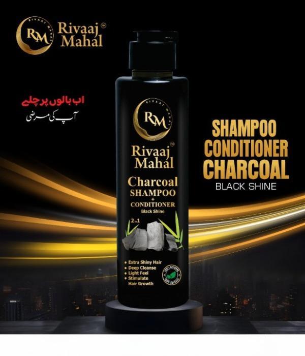 Premium Charcoal Shampoo 200ml for Healthy Hair Growth
