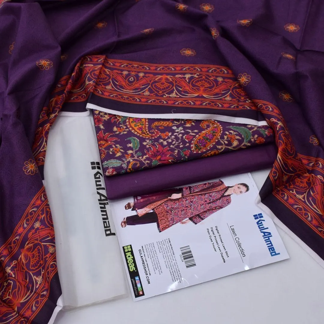 3 Pcs Women's Unstitched Printed Suit View Gallery - Pakistan