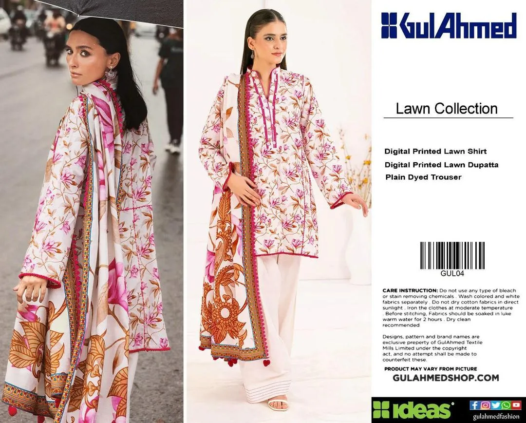 3 Pcs Women's Unstitched Printed Suit - Online Shopping in Pakistan - BUNDLIV