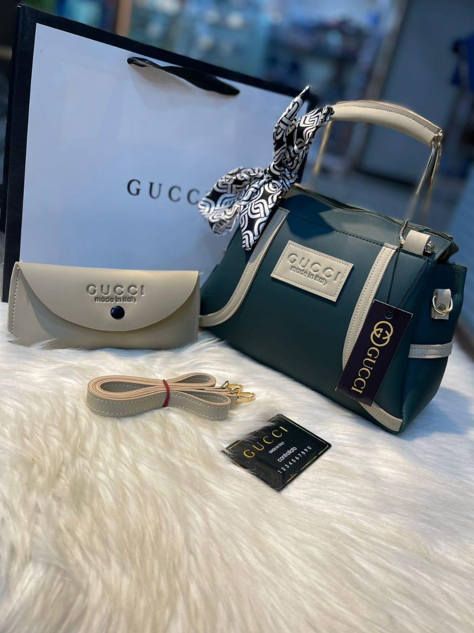 Trendy Girl's Hand Bag Set - 2 Pcs Rexine Plain Design View Gallery - Pakistan