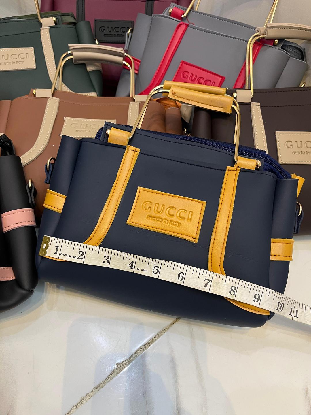 Trendy Girl's Hand Bag Set - 2 Pcs Rexine Plain Design View Gallery - Pakistan