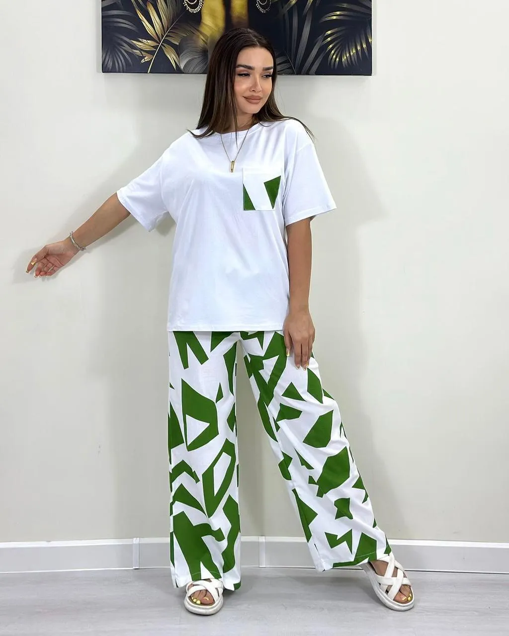 2 Pcs Women's Stitched Jersey Printed Night Suit View Gallery - Pakistan