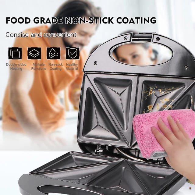Pak National Sandwich Maker (AK-033) - 700W High Power, Black View Gallery - Pakistan