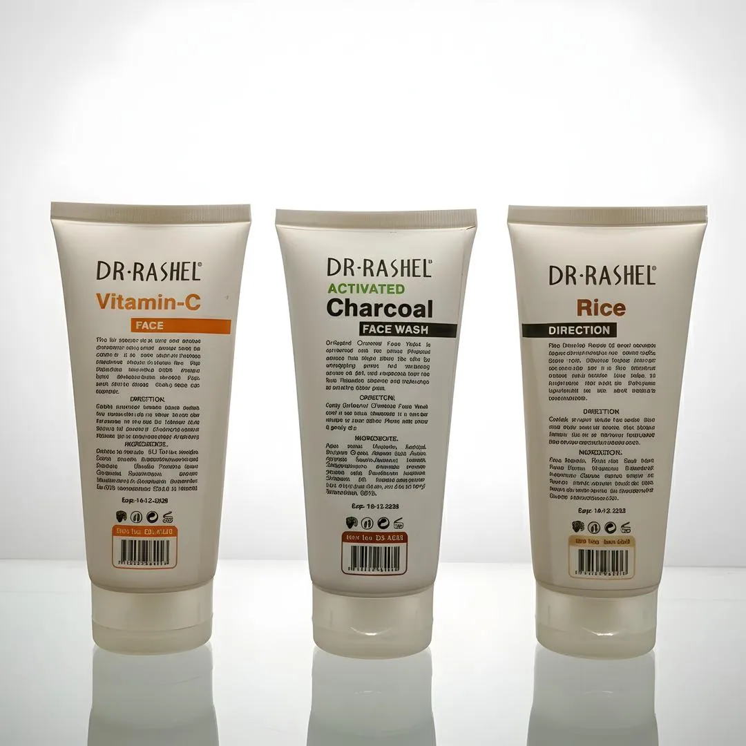 Dr Rashel Face Wash Collection Vitamin C Charcoal Rice