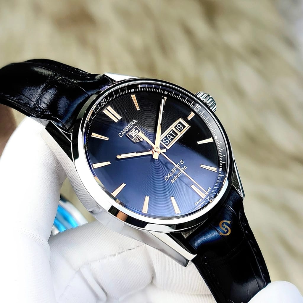 TAG Heuer Carrera Calibre 5 Day-Date – Premium Leather Edition for Gents View Gallery - Pakistan