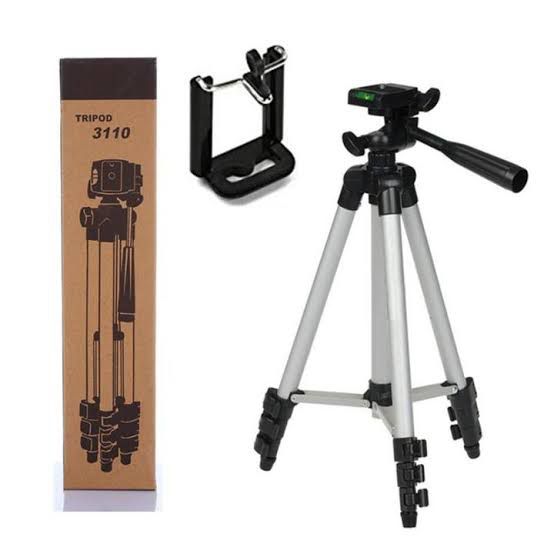 Tripod 3110 Portable Aluminum Stand with Universal Mobile Holder - Online Shopping Pakistan