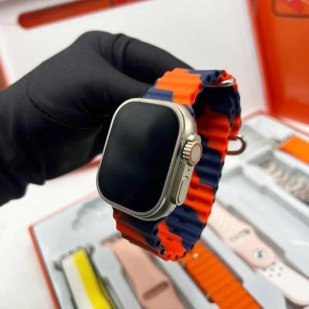 Ultra 7 in 1 Strap Smartwatch Set – 7 Interchangeable Premium Bands, Wireless Charging & Bluetooth Calling View Gallery - Pakistan