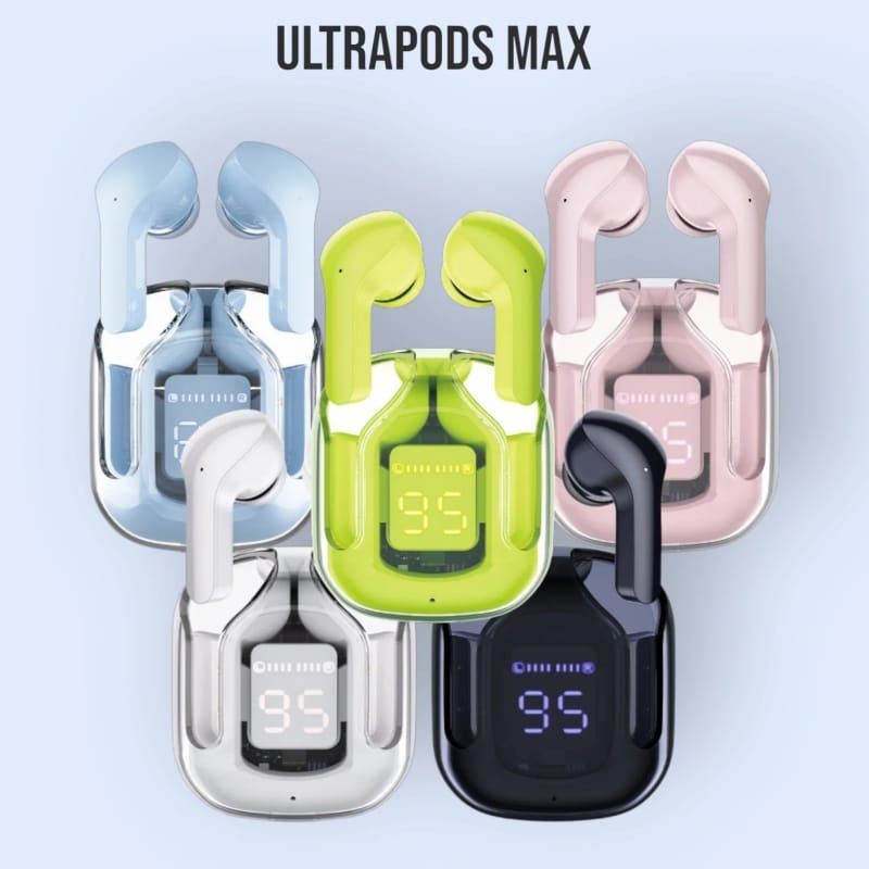 Ultrapods Max Transparent TWS – Hi-Fi Stereo Sound & LED Digital Power Display - Online Shopping in Pakistan - BUNDLIV